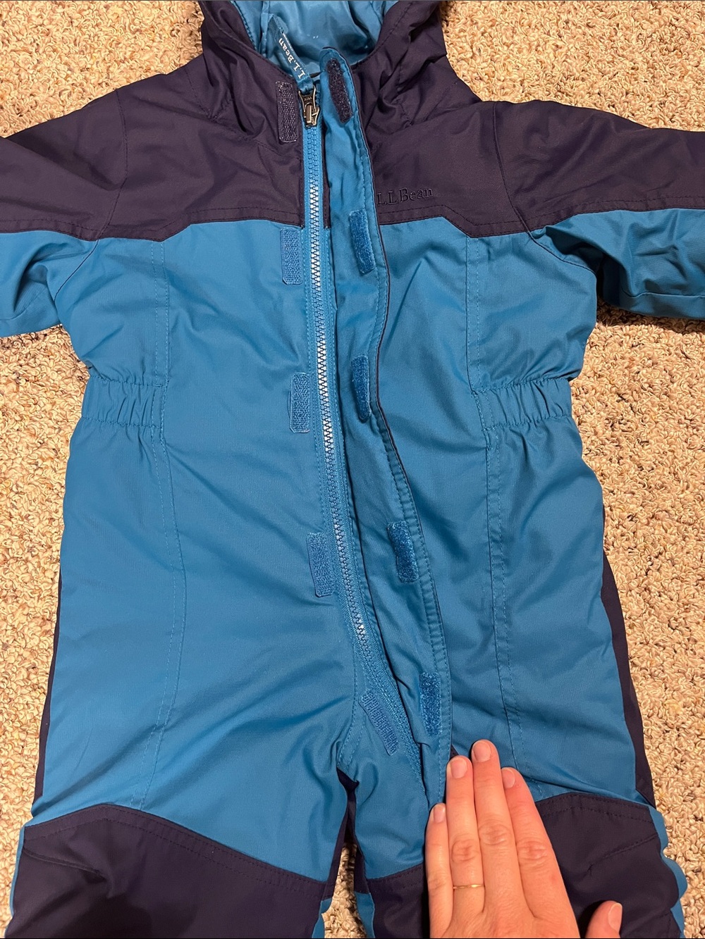 L.L. Bean Blue and Navy Toddler Snow suit - Picture 3 of 10